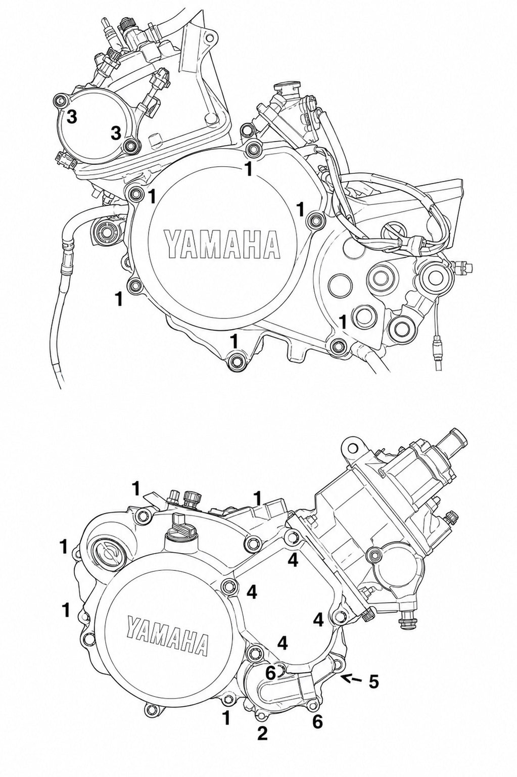 Yamaha DT Schrauben für Motordeckel